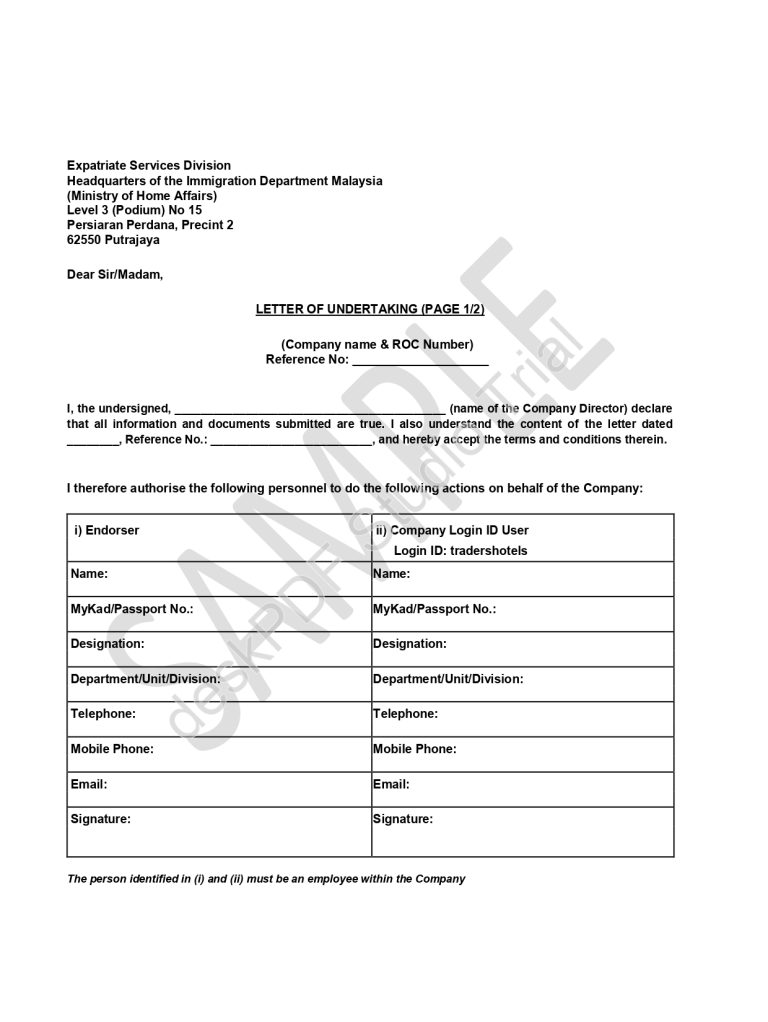 Sample Letter of Undertaking for ESD Account verification_page-0001