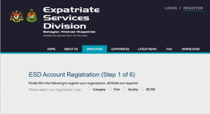 esd registration page