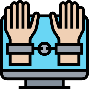 shackle to show main advantage of employment pass tying an expatriate to the employer