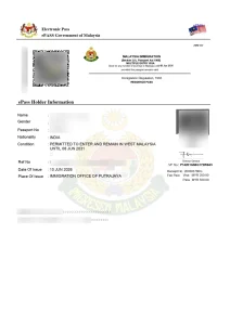 sample RP-T visa
